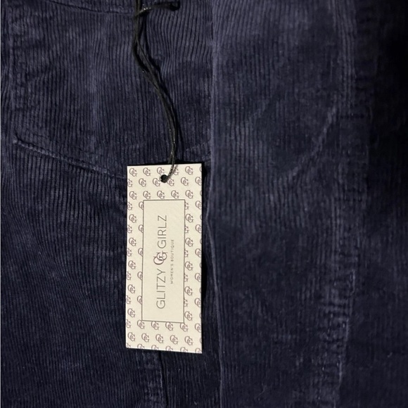 Glitzy Girlz Navy Cropped Corduroy Jacket - NWT - Size 4x - Picture 2 of 10